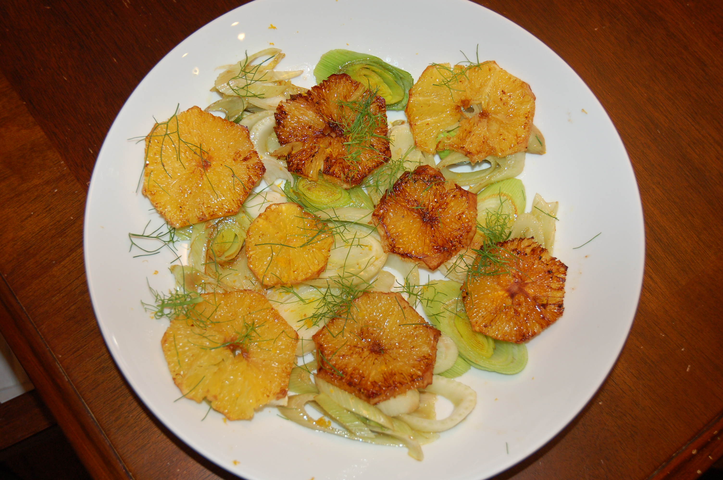 Caramelized Fennel, Leek, and Orange Salad