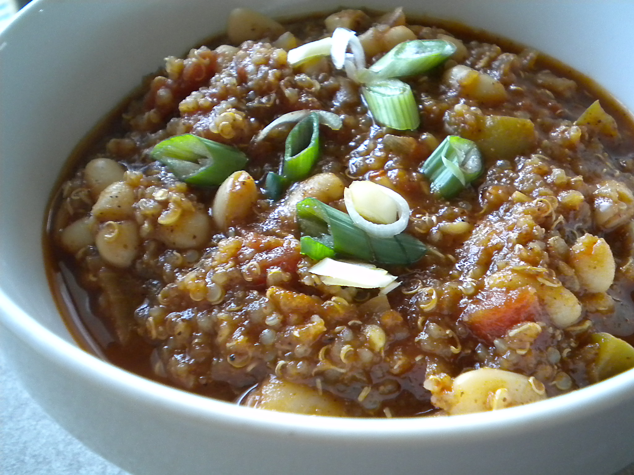 White Bean and Quinoa Chili