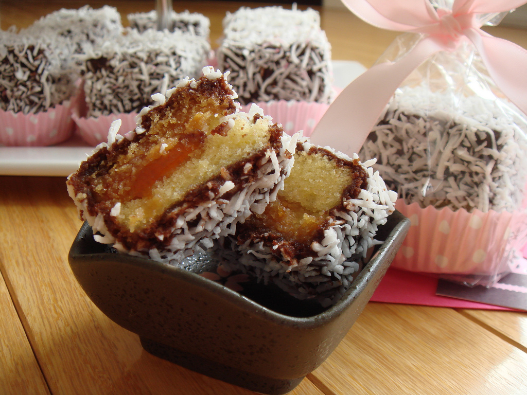 Blood Orange Lamingtons