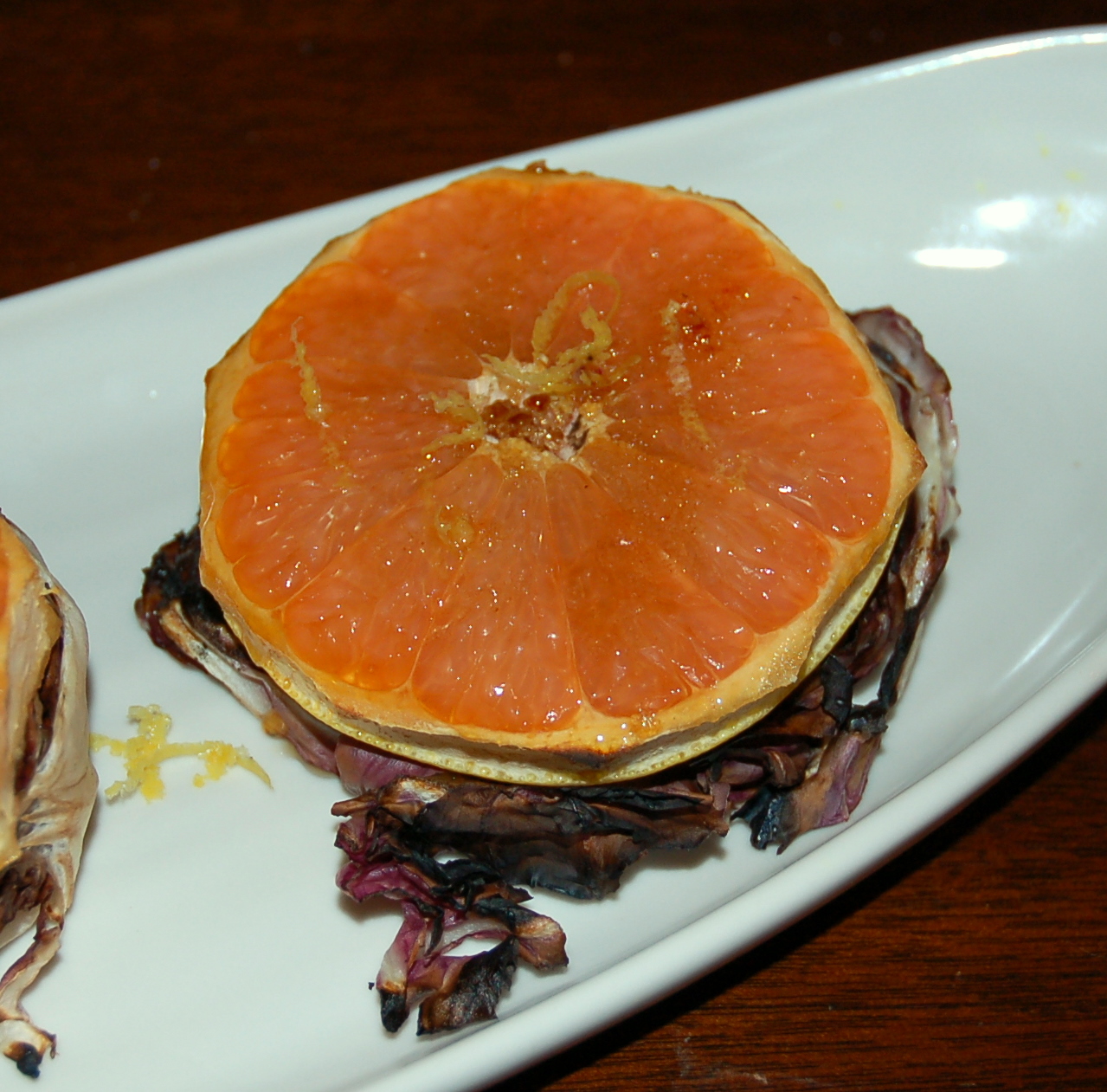 Grilled Radicchio with Bruleed Grapefruit