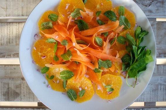Effortless Clementine, Carrot and Mint Salad