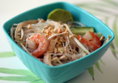 Thai Noodle Salad with Turkey and Shrimp