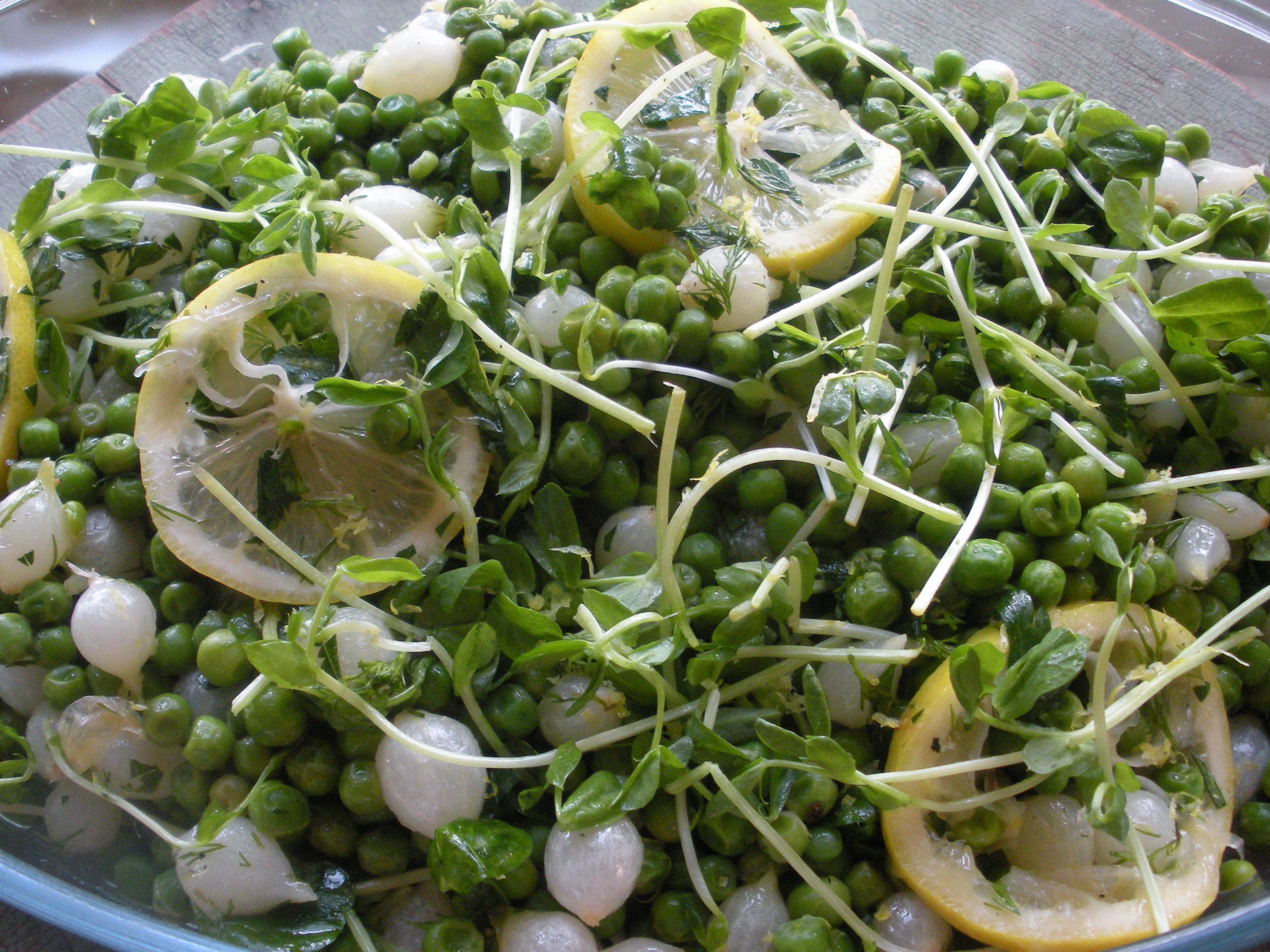 Jazzed Up Peas, Lemon and Pearl Onions