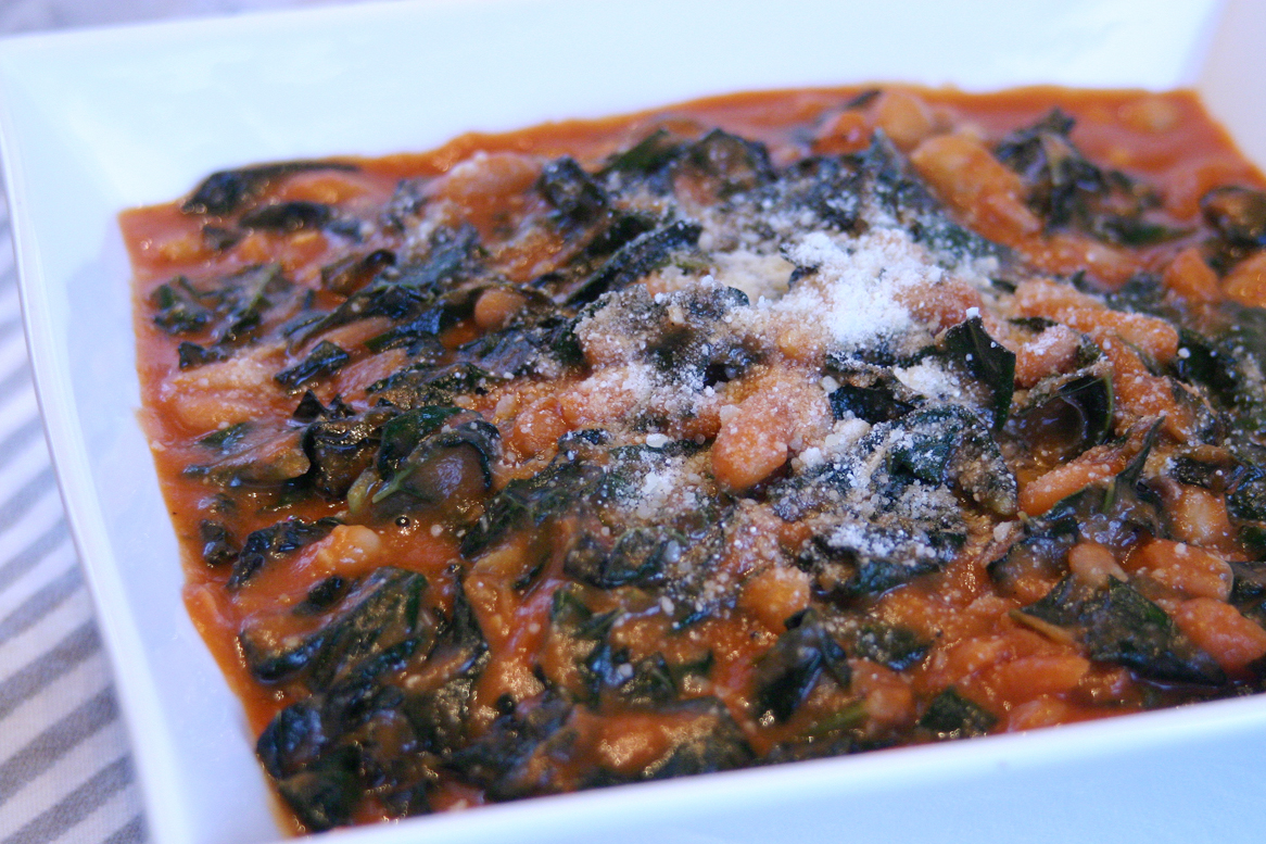 Braised Kale and Cannellini Beans