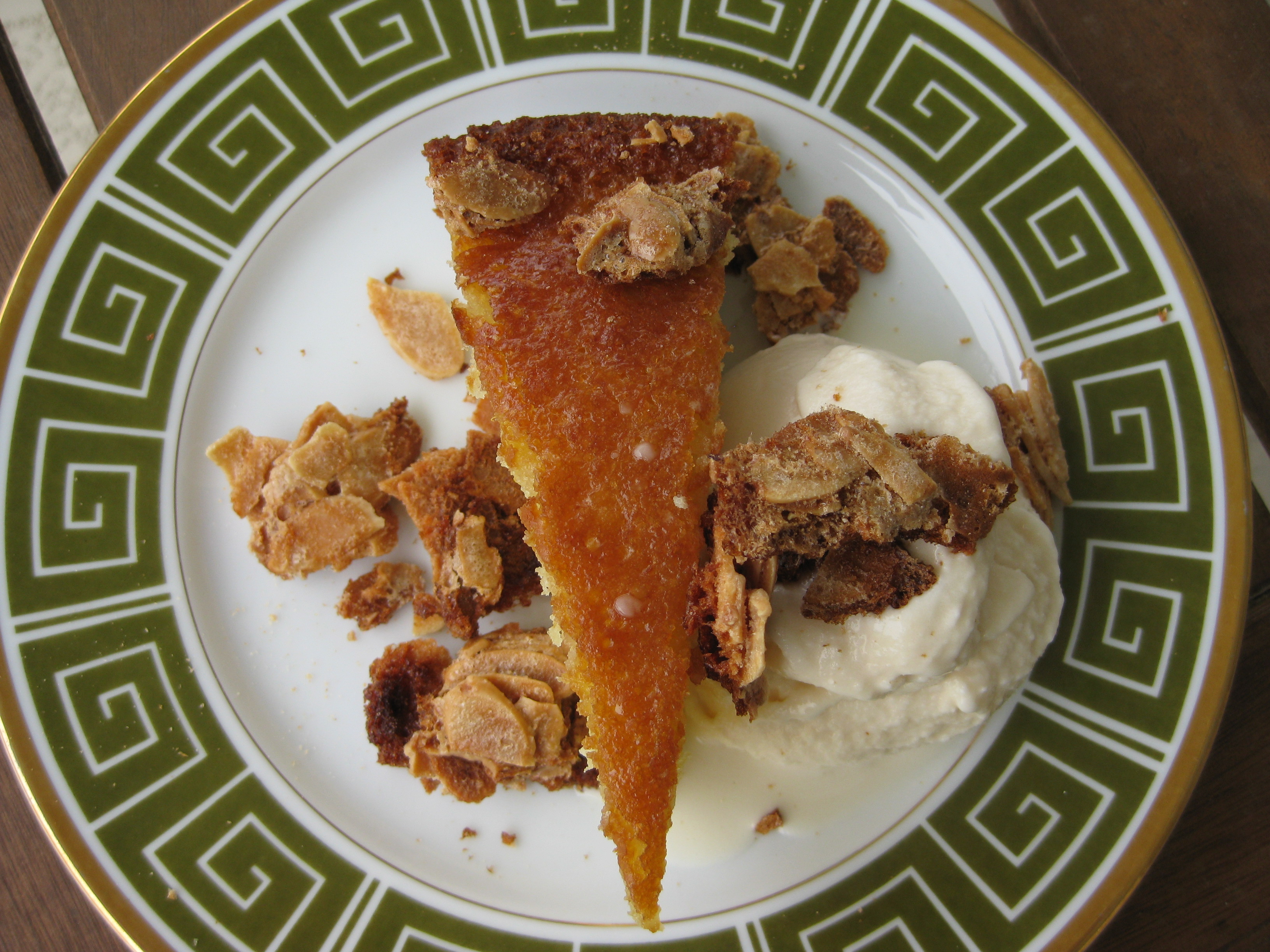 Winter Sunshine Cake and Ice Cream