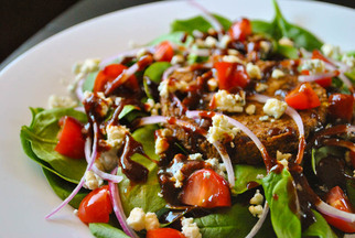 BBQ Veggie Burger Salad