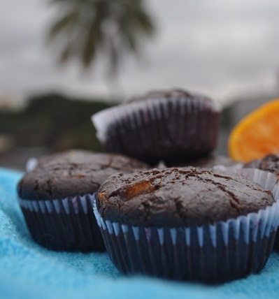Candied Orange and Chocolate muffins