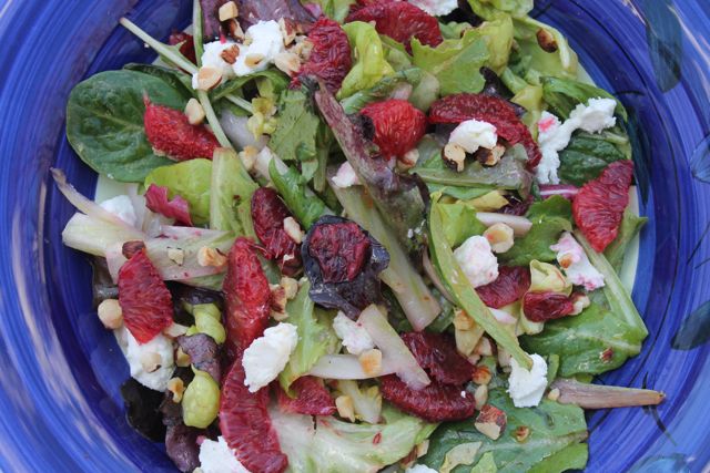 Blood Orange, Fennel, Goat Cheese and Hazelnut Salad