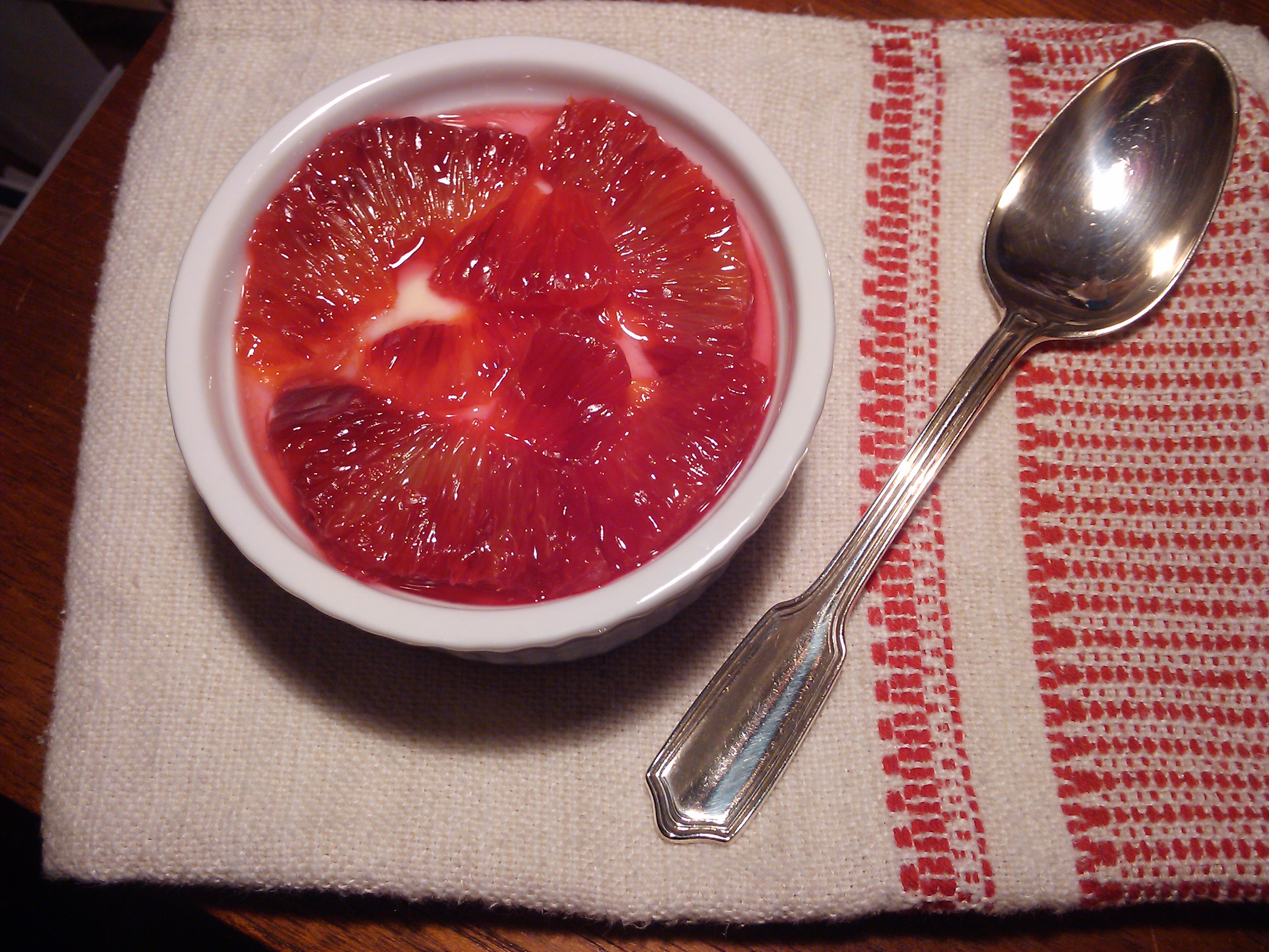 Blood Orange Pudding