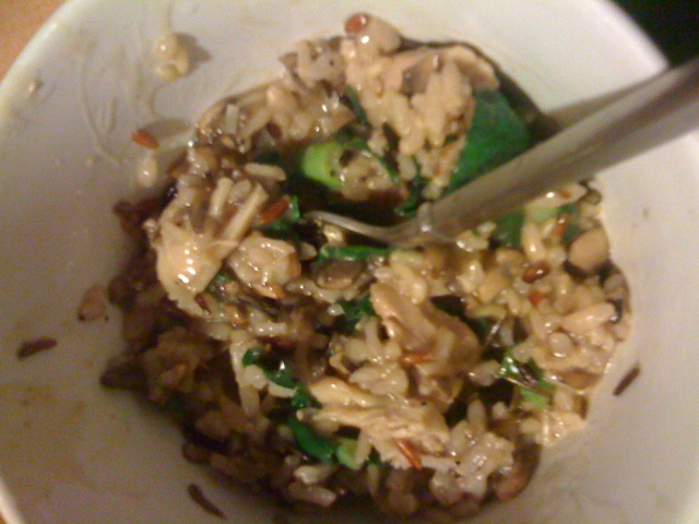 Wine-Free Wild Rice Risotto with Mushrooms and Chicken