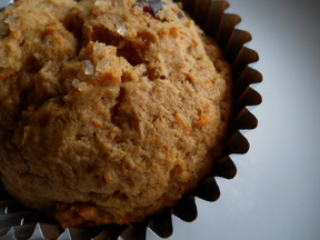 Cinnamon Scented Sweet Potato and Cranberry Muffins