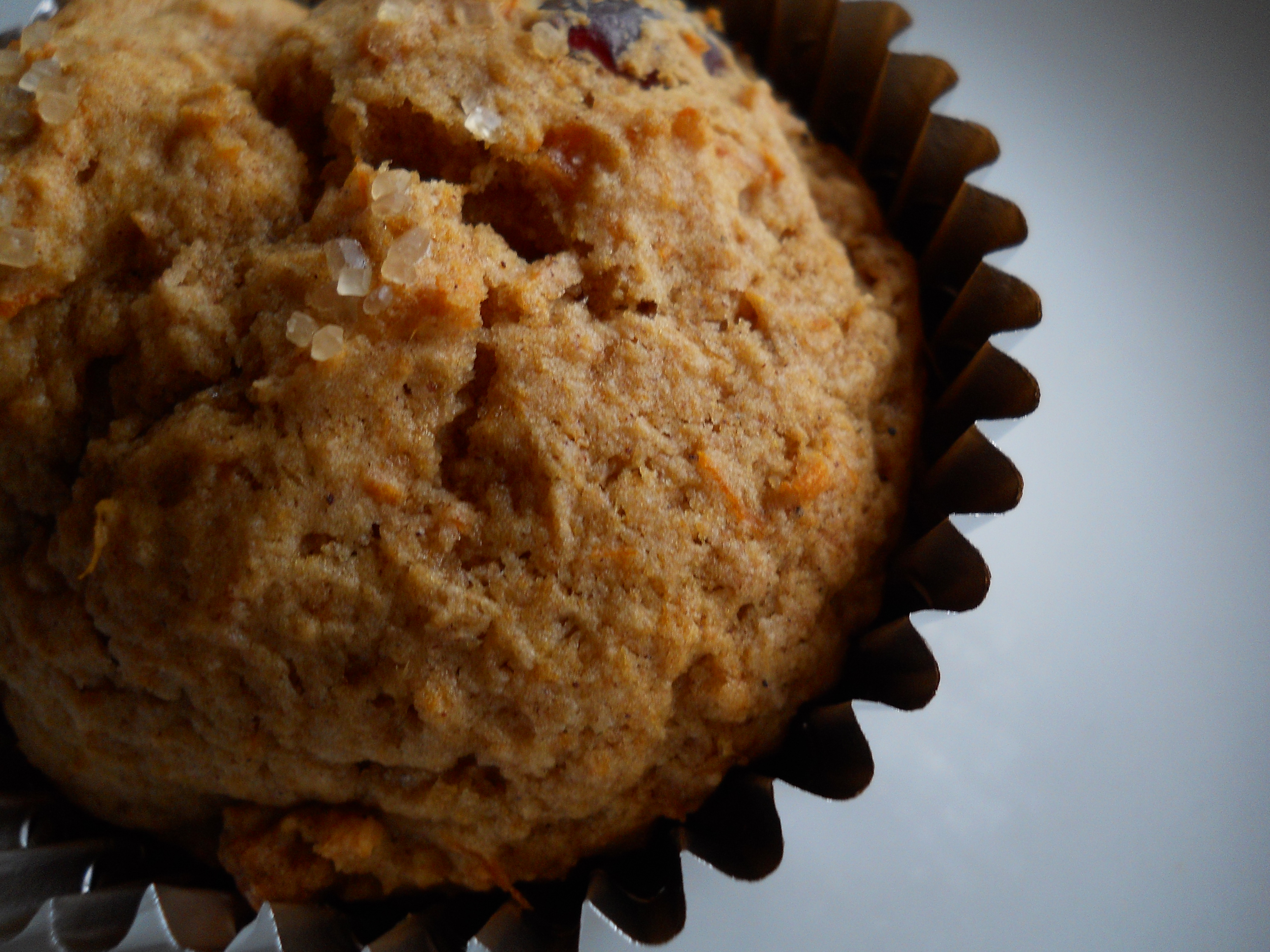 Cinnamon Scented Sweet Potato and Cranberry Muffins