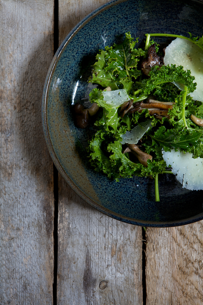 Winter Kale & Wild Mushroom Salad with Manchego