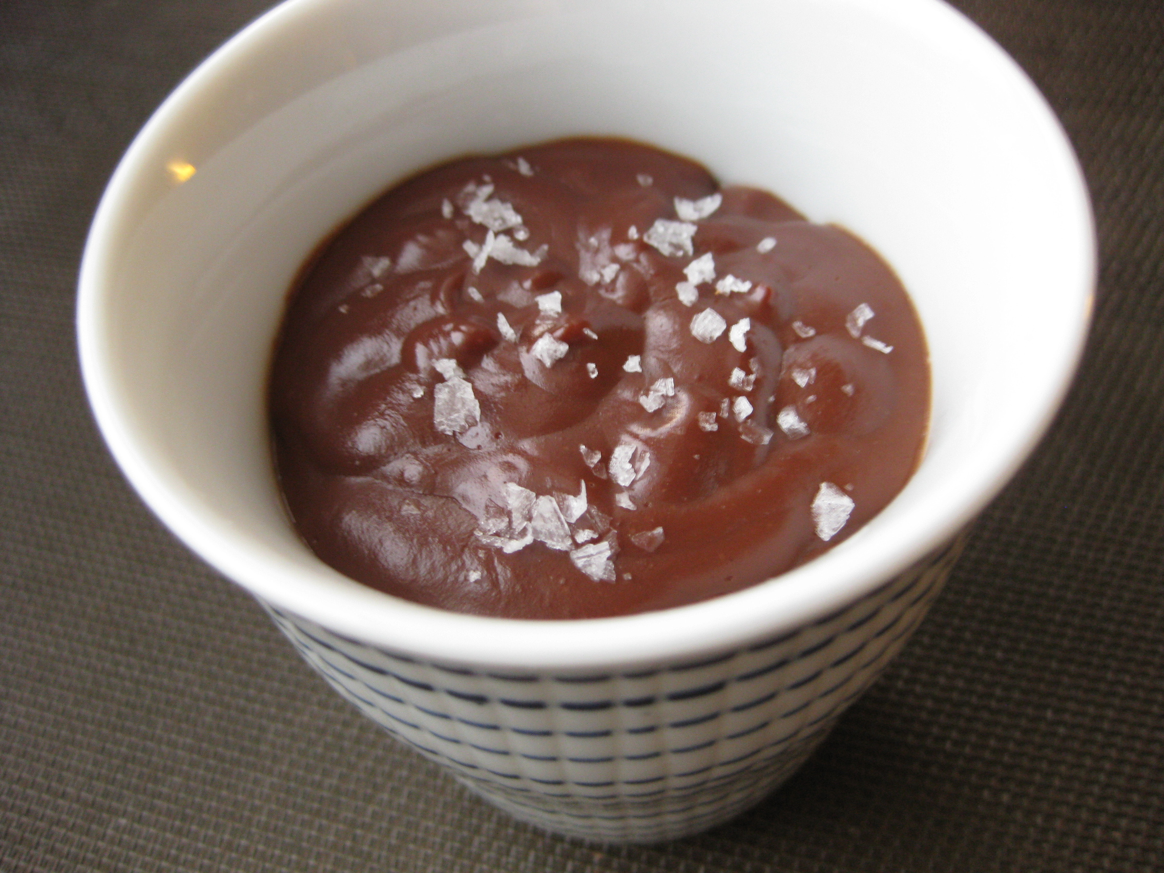 Cinnamon Chocolate Pudding with Sea Salt