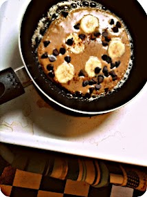 Spiced Banana chocolate chip pancakes (gluten free, dairy free, nut + corn free)