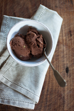 Chocolate, cardamom and stewed fig gelato