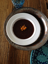Cumin-Orange Chocolate Semolina Pudding