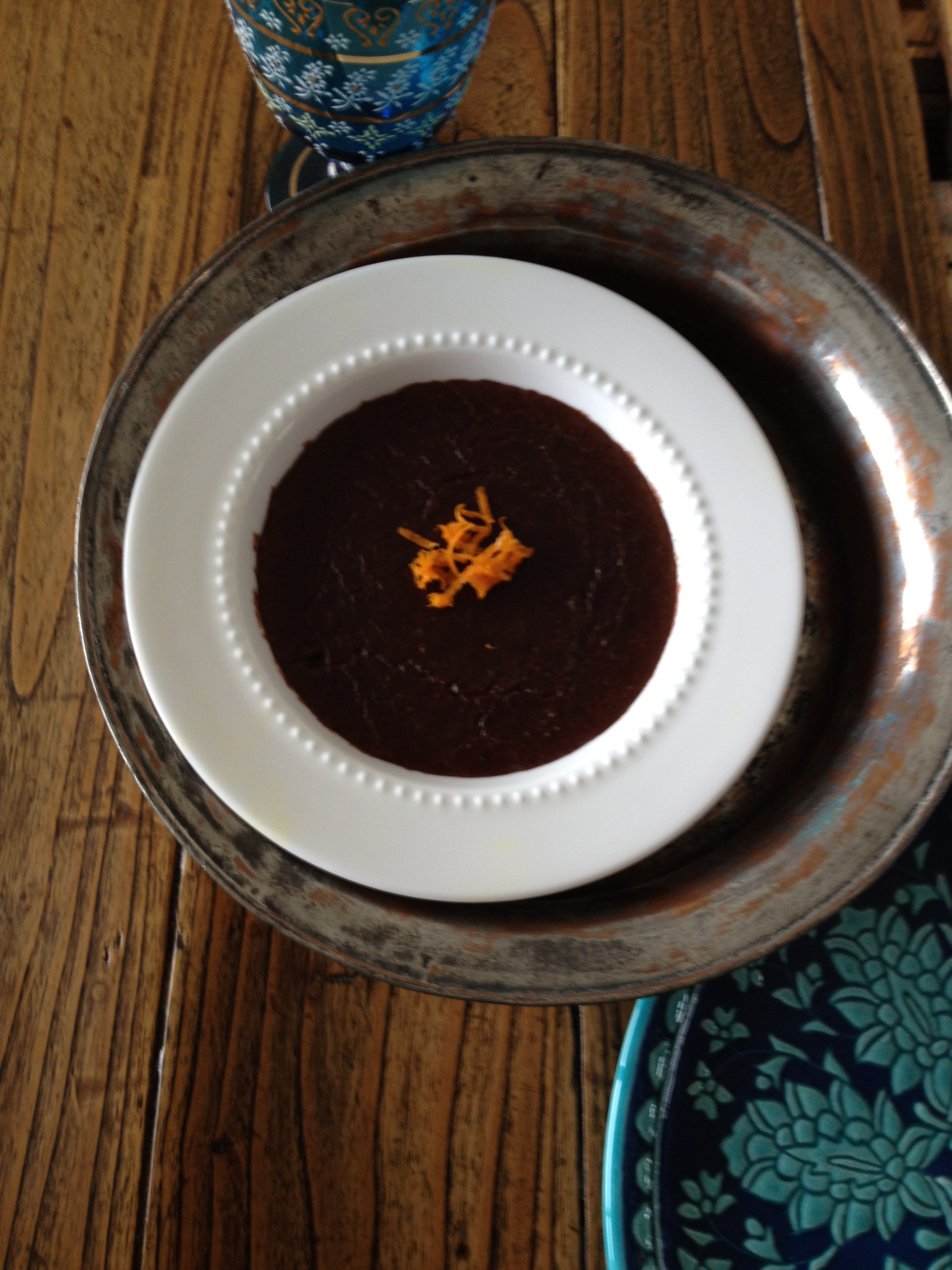Cumin-Orange Chocolate Semolina Pudding