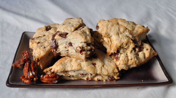 5-Spice Scones with Chocolate and Spiced Pecans