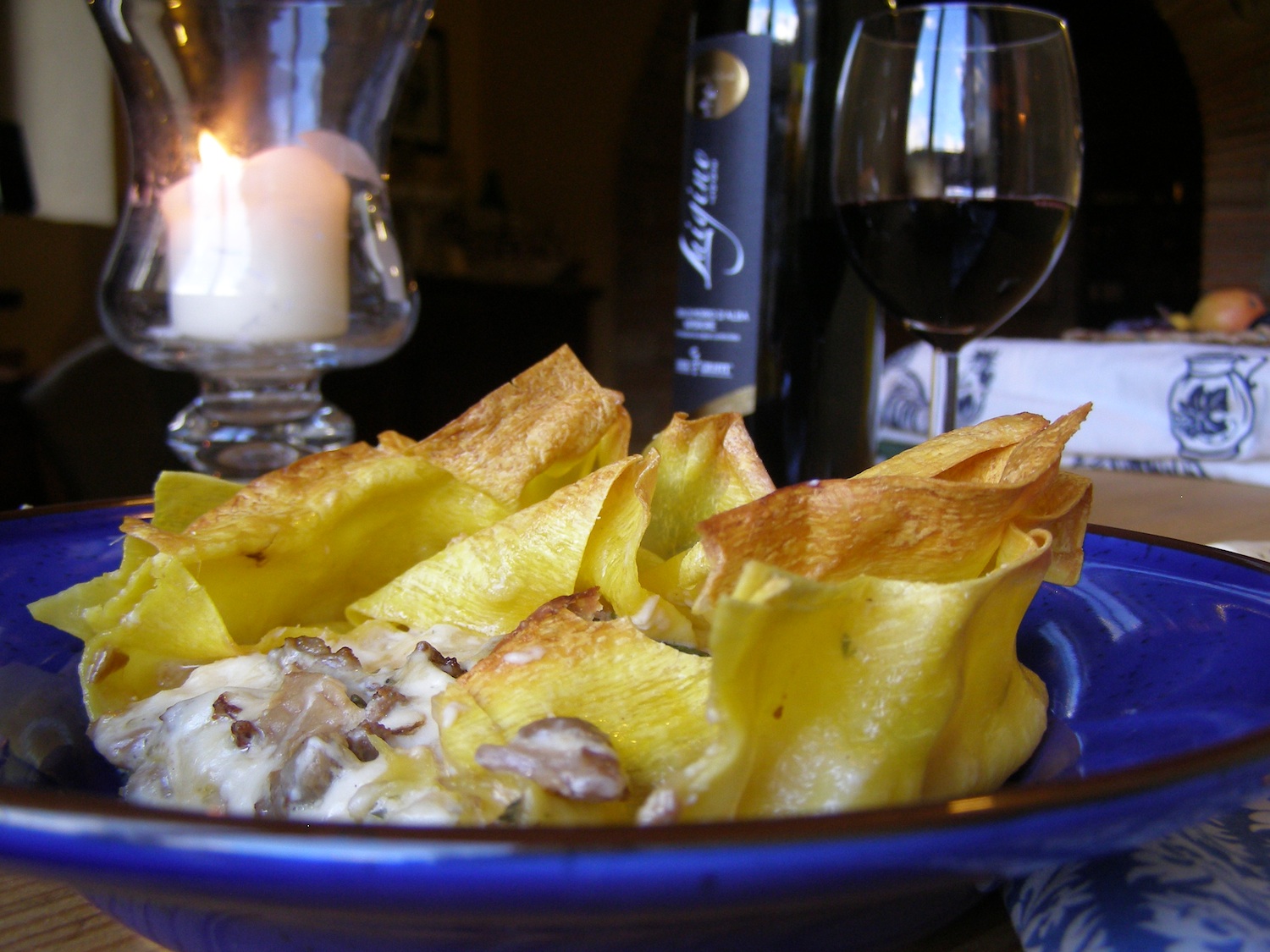 Lasagna Bianco with Porcini & Sausage