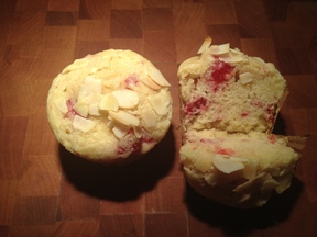 Raspberry Rose Water Muffins