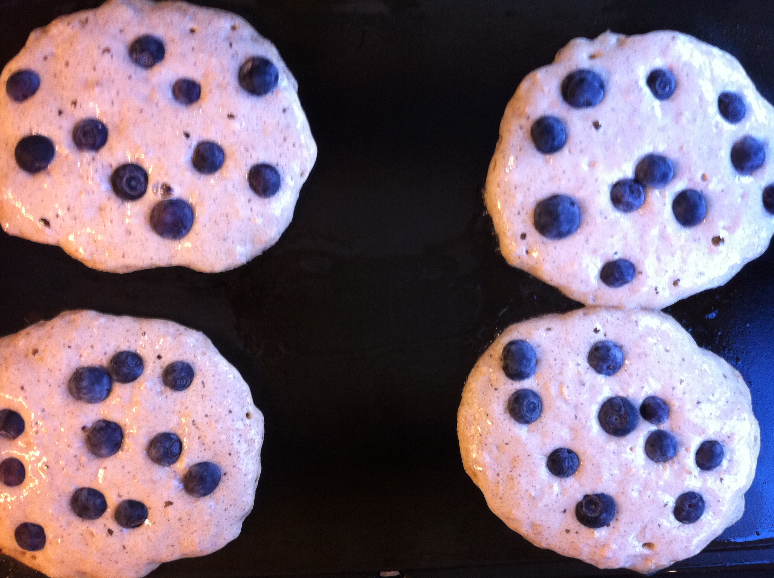 Whole Wheat Blueberry Oatmeal Pancakes