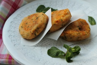 Two Potato Cutlets with Mint and Cumin