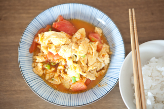 Fried Tomato and Eggs