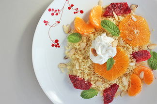 Couscous with Citrus, Yogurt, and Almonds