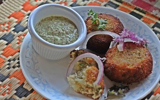 Spicy Indian Fishcakes with a Crisp Coating (Macher Chop)