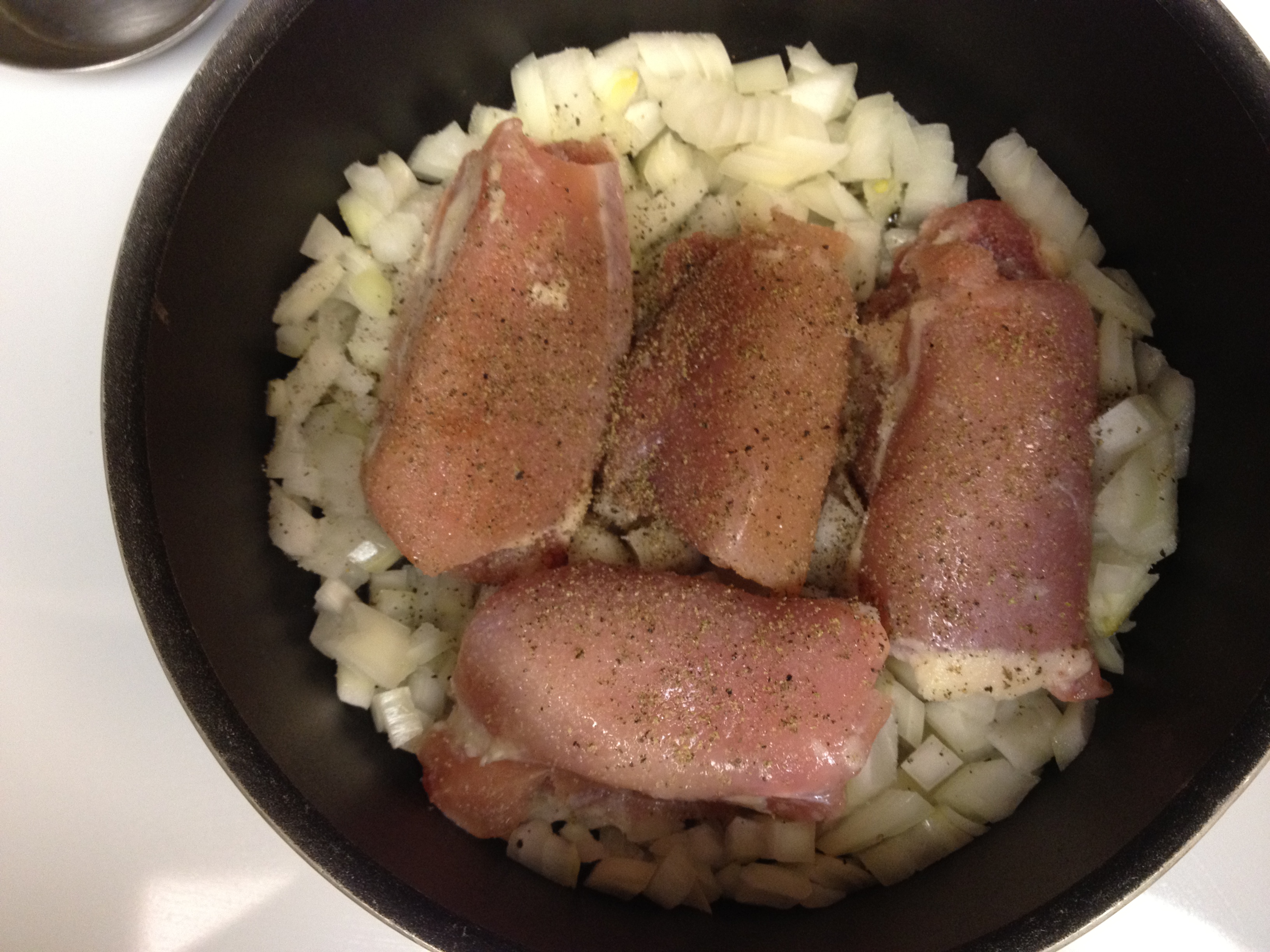 Iranian / Persian Herbed Celery Chicken with Crispy Potato-Crusted Rice