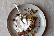Yogurt with Toasted Quinoa, Dates, and Almonds