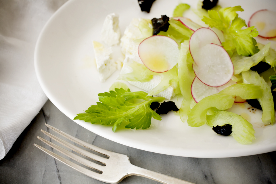 Lemony Celery Salad with Torn Olives