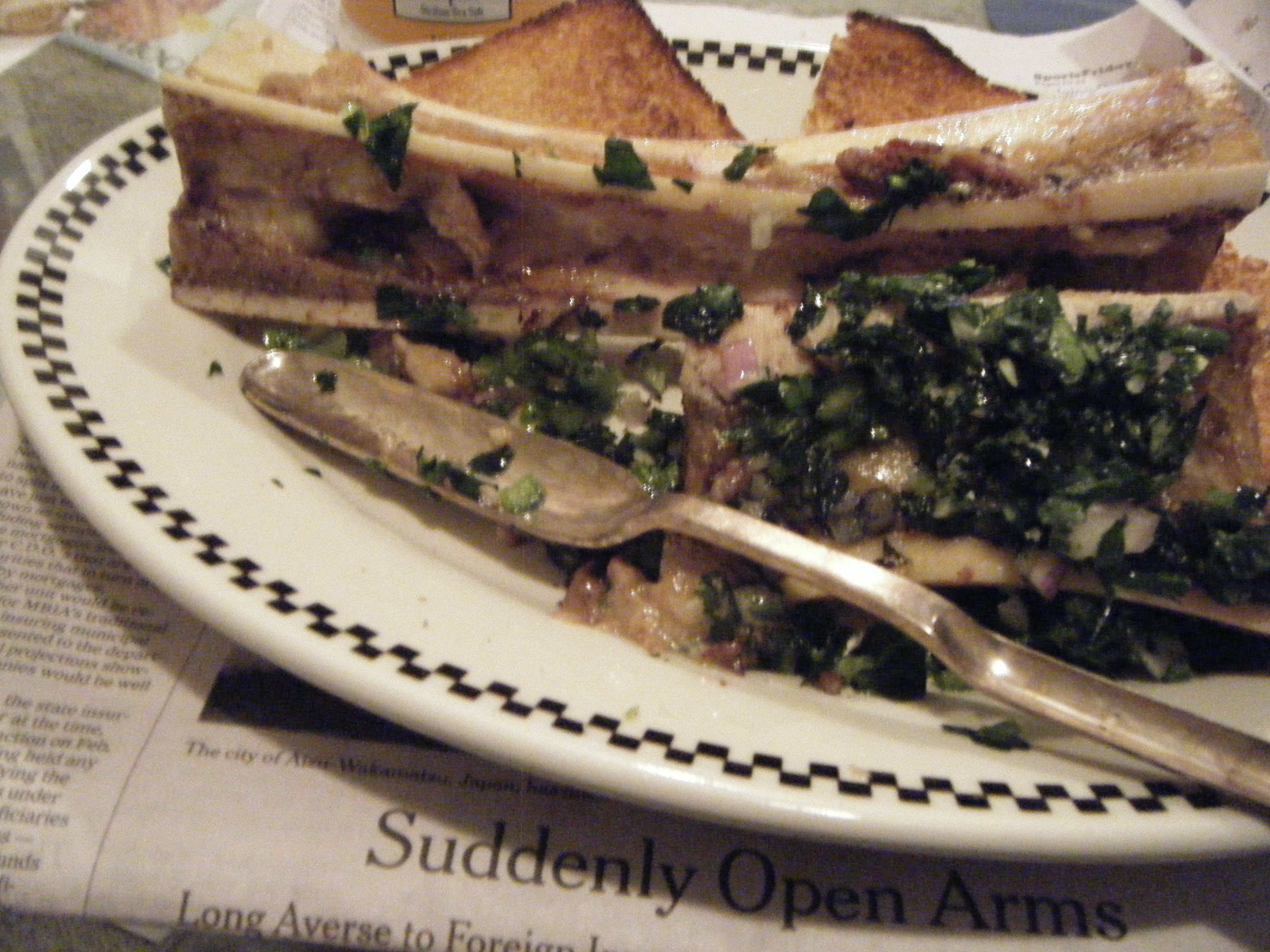 Marrow Bone Camille Demoulins (Bone Marrow on Toasts Girondin with Celery Salad)
