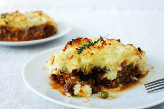 Chunky Shepherd's Pie with Panko Parmesan Crust