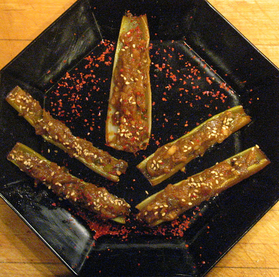 Not Yo' Mama's Celery Stix*: Szechuan Celery and Eggplant