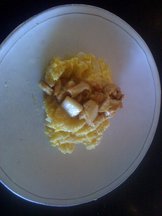 CREAMY POLENTA WITH PORCINI GRAVY