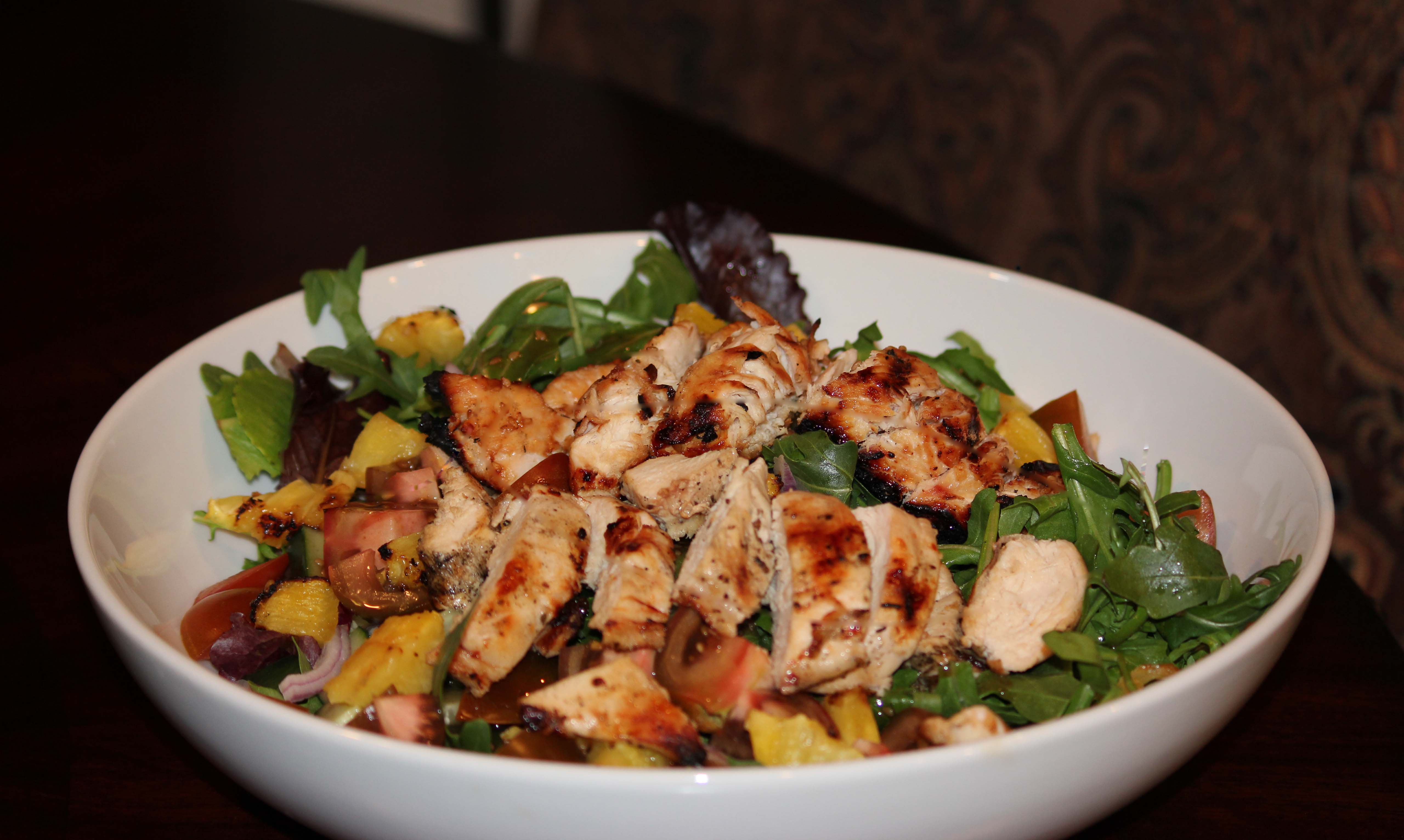 ASIAN CHICKEN SALAD WITH GRILLED PINEAPPLE
