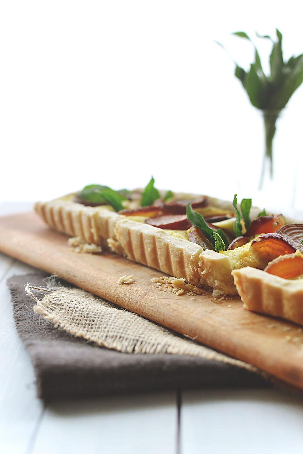 Roasted Beet Root + Fried Sage Tart