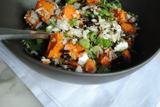 Roasted Sweet Potato, Feta, and Wild Rice Salad