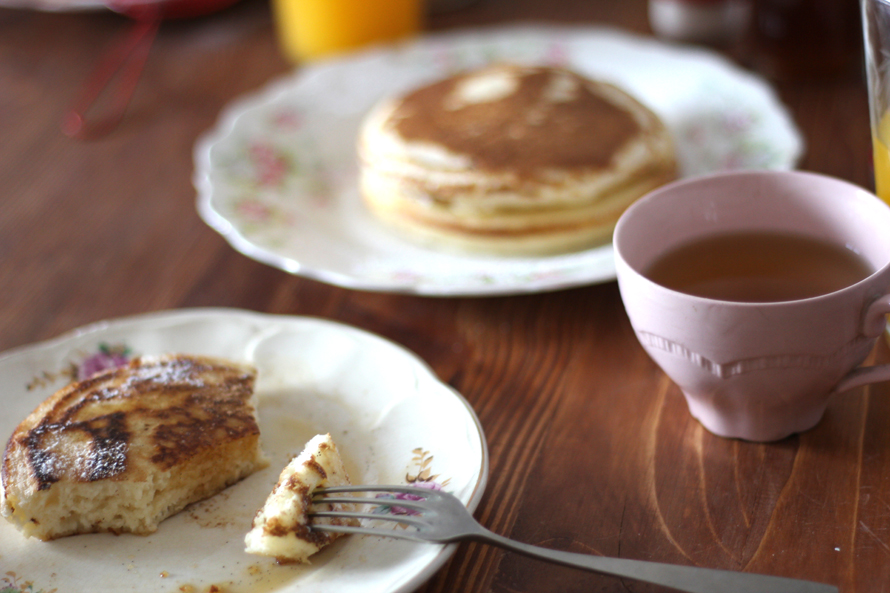 Breakfast pancakes & spiced orange honey