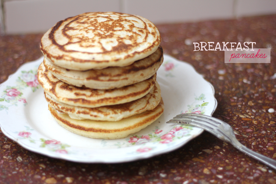 Breakfast pancakes & spiced orange honey