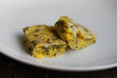 Mushroom Polenta Squares