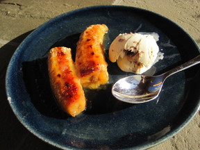 Roasted Bananas with Maple-Bourbon Sauce