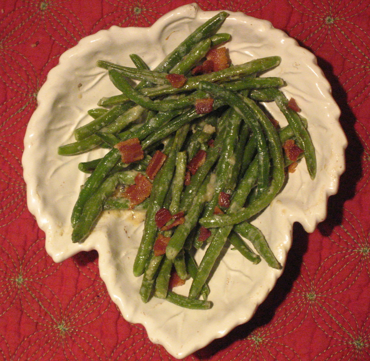  Green Beans and Bacon with Warm Maple Vinaigrette
