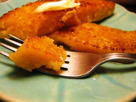 Buttery Breakfast Fried Polenta Slices