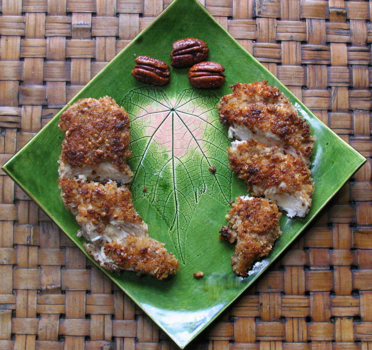 Mustard Pecan Crusted Chicken with Maple Glaze