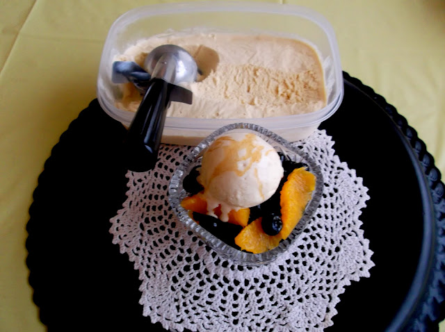 Maple Semifreddo Served Over Macerated Berries