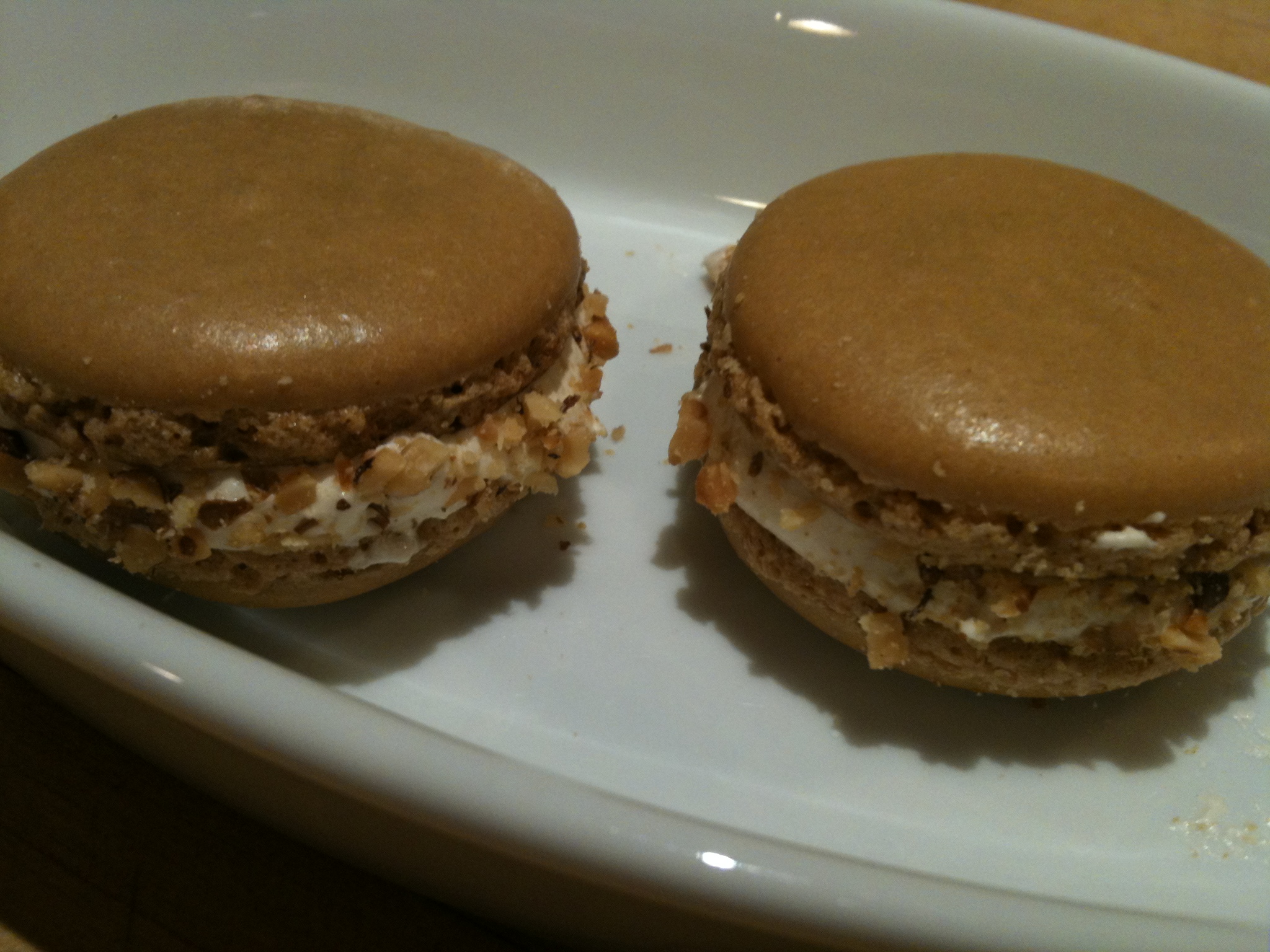 Salted Maple Walnut Macarons