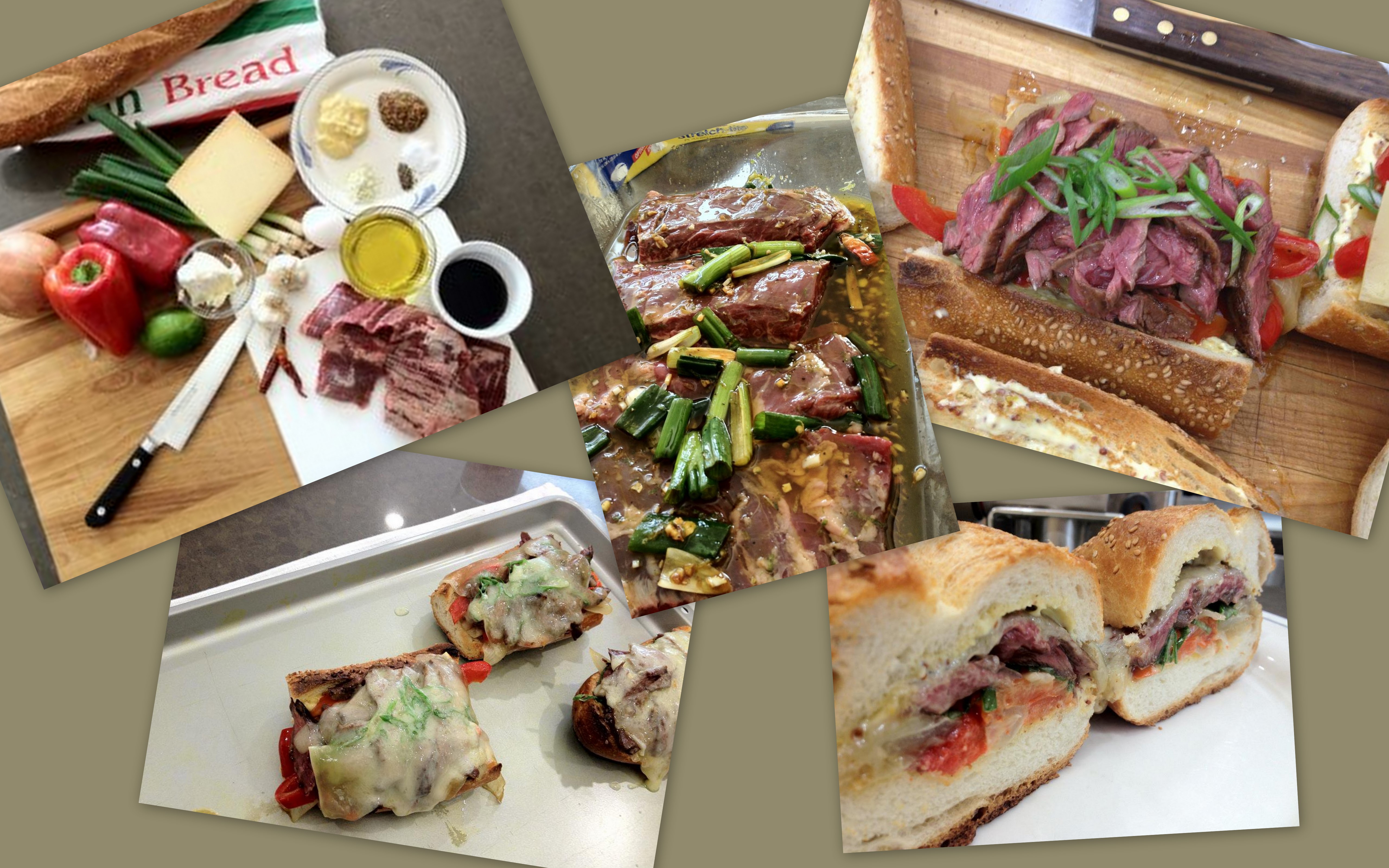 Marinated Skirt Steak Sandwiches